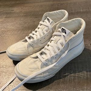 Vans White High Tops Sk8-Hi